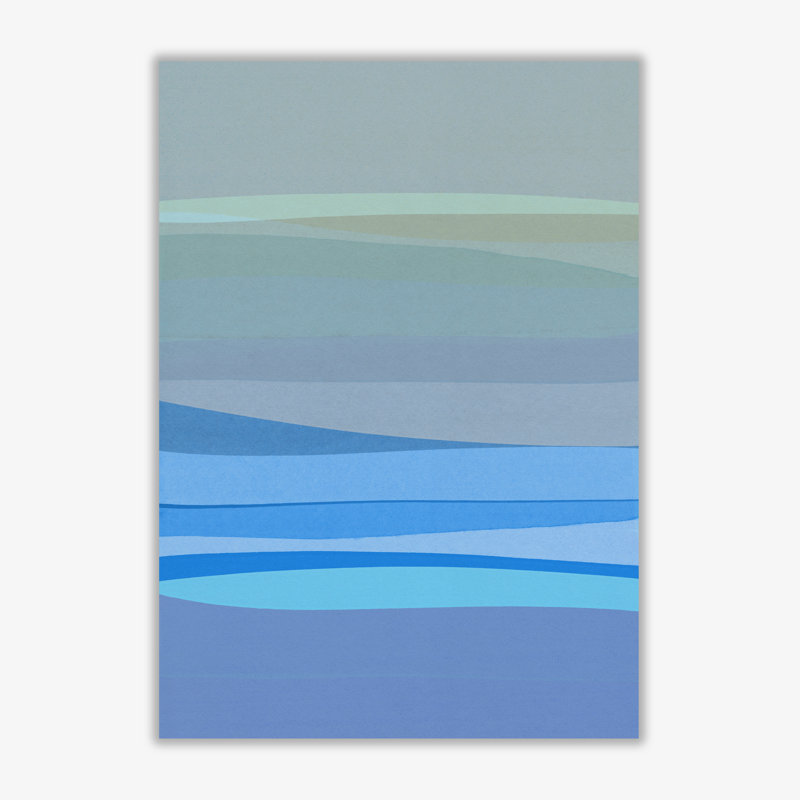Blue Abstract I - Print, 29.7cm H x 21cm W x 4cm D, Wrapped Canvas