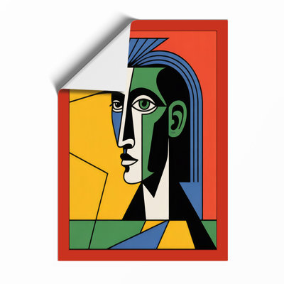 Geometric Portrait Art Deco - Framed Print