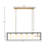 6-Light Frosted Glass Globe Linear Chandelier