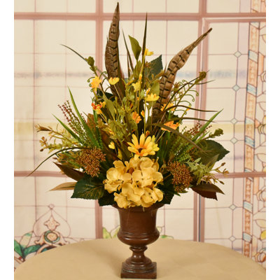 Faux Silk Mixed Arrangement in Vase