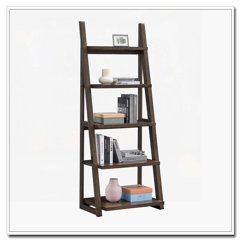 Étagères à 5 niveaux, bibliothèque, support de rangement, Brun