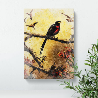 Vintage Bird No.2 - Wrapped Canvas