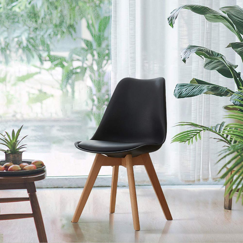 Rafe Upholstered Side Chair, Black, 4