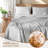 Natural Linen Cotton Bed Sheets Set，Deep Pocket- 4 Pcs-93647381-93647378