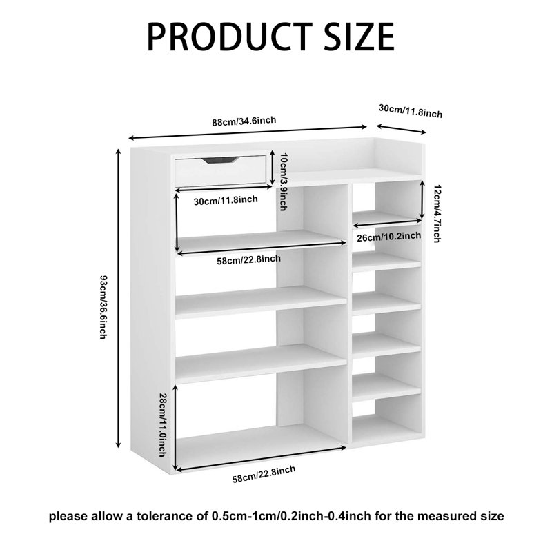 18 Pair Stackable Shoe Rack