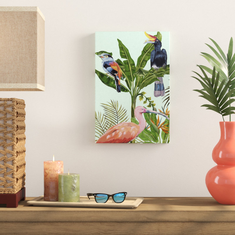 Birds Paradise I by Melissa Wang - Painting, 46cm H x 30cm W, Paper Print