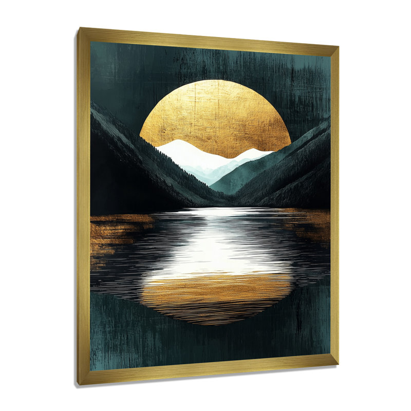 Genieva - paysages, impressions sur toile, H 20 po x l 12 po, Reproduction encadrée d'une seule photo, Doré
