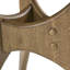 Plateau de table chic en bois triangulaire, pieds en placage, placage naturel moderne, base stable