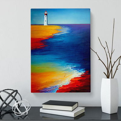Lighthouse Beach - Wrapped Canvas