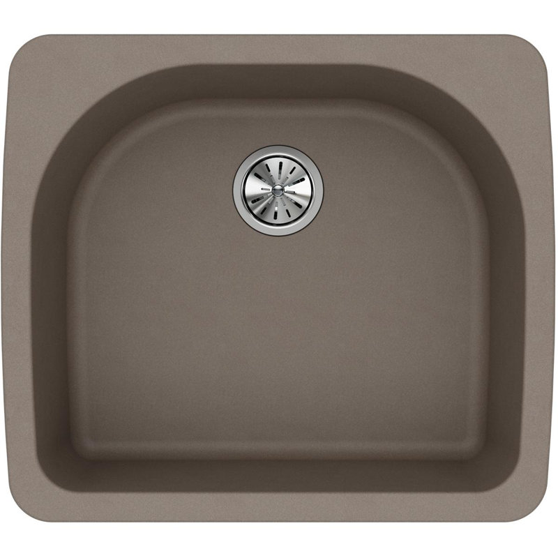 Quartz Classic 25" L x 22" W Drop-In Kitchen Sink, Greige