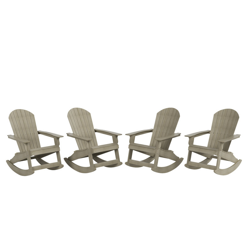 Chaise berçante Arrirack Adirondack pour l'extérieur Arrlo, Gris patiné