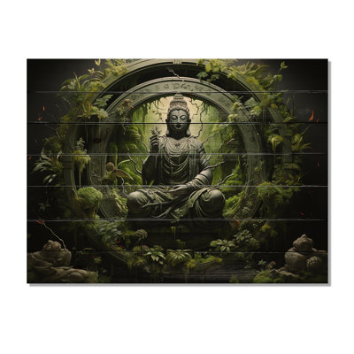 «Stamata Buddhism Sacred Mantra I» sur bois