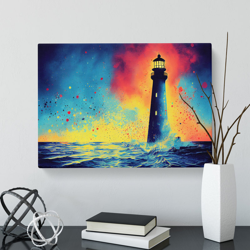 Lighthouse Splash Vol.2 Abstract - Wrapped Canvas, 40cm H x 60cm W x 3cm D