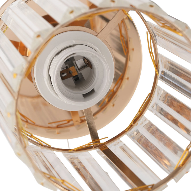 Temaraia Crystal Semi Flush Mount, Gold