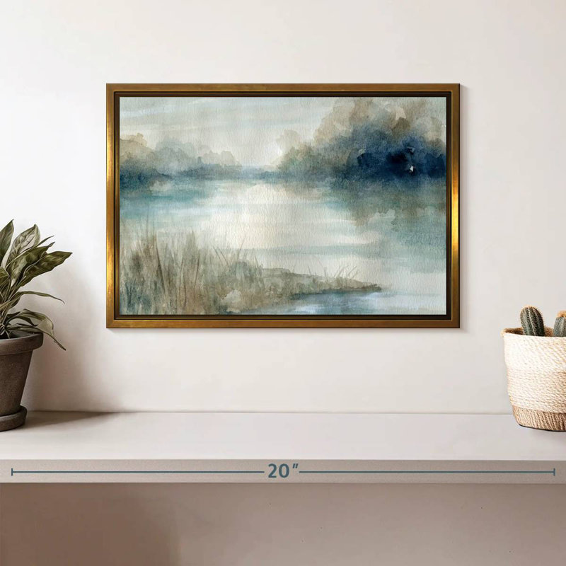 Still Still Waters, Cadre flottant doré, 13 po x 9 po