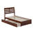 Lamareon Solid Wood Platform Bed with Footboard & Roll Out Trundle Bed-245492664-245492665