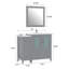  Ensemble de meuble-lavabo simple 42 "avec miroir-27042796
