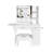 Makeup Dressing Table With Led Mirror, Charging Station, 3 Drawers, 7 Shelves And Stool - White, Adjustable Lighting, Modern Decor Storage Brightness, Look