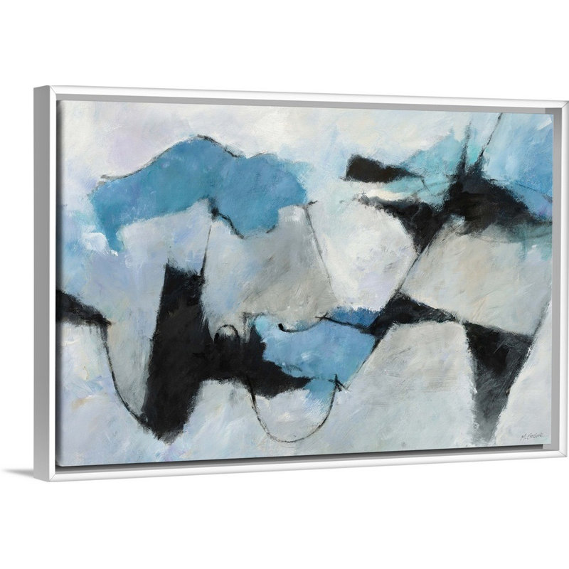 Shadow Of Winter - Print on Canvas, 26" H x 38" W x 1.75" D, White Floater Framed