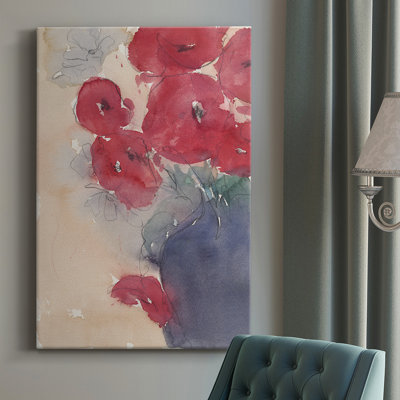 Pop of Red I - peinture sur toile tendue