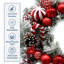 Couronne de Noël pré-illuminée de 61 cm avec bonhomme en pain d'épice, 20 lumières DEL, couronne de Noël artificielle en pin pour la décoration intérieure ou extérieure