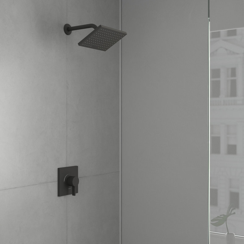 hansgrohe Vernis Blend Showerhead 200 1-Jet, Matte Black, 2.5 GPM, Round