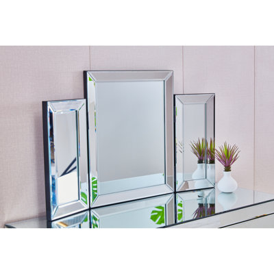 L 31 po x H 20 po Miroir de salle de bain pliable en forme de montagne largement utilisé dans les maisons et les bureaux,