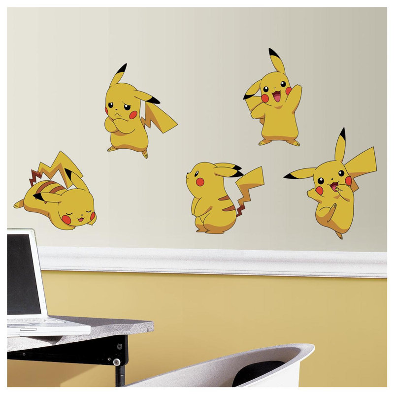 Décalcomanie murale colle et colle pikachu Pokemon