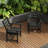 HDPE Imitation Wood Grain Outdoor Patio Armrest Dining Chair (Set Of 2)-1061740006