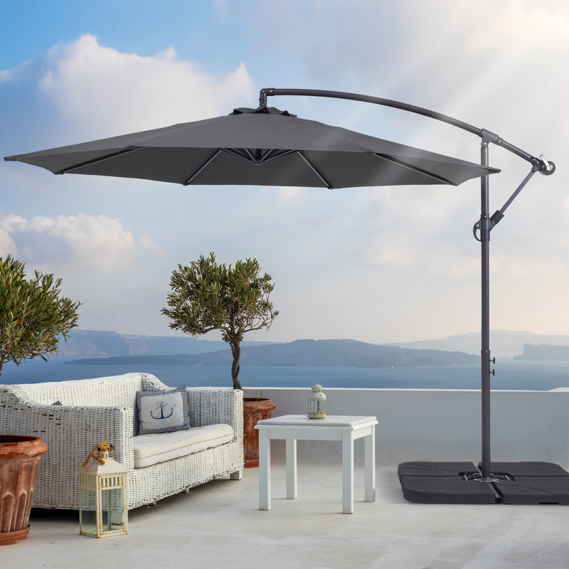 Parasol en porte-à-faux 120 po, Gris anthracite