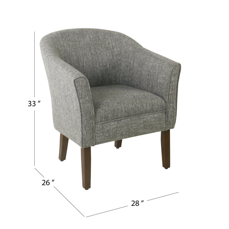 Fauteuil de 28 po de largeur Causey, Brun pâle haut de gamme