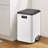 Stainless Steel Step On Multi-Compartment Trash/Recycling Bins - 8 Gallons-88856879