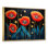 Quatre coquelicots seuls dans la nuit - salon d'art mural coquelicots