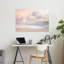 Art mural contemporain plage nuageux et coucher de soleil-129141472