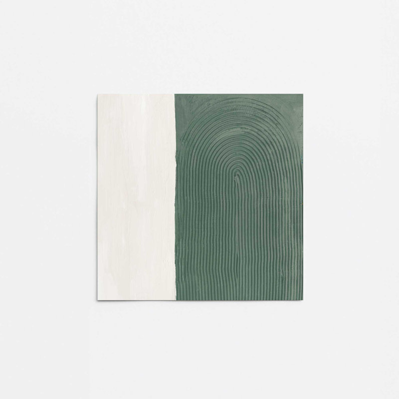 16 "x 16" texturé Echoes Emerald v1, Papier, H 16 po x l 20 po x P 0,25 po
