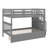 Full-Over-Full Bunk Bed For Bedroom, Equipped With Drawer, Storage Area, And Guard Rail On Stairway-1672537735