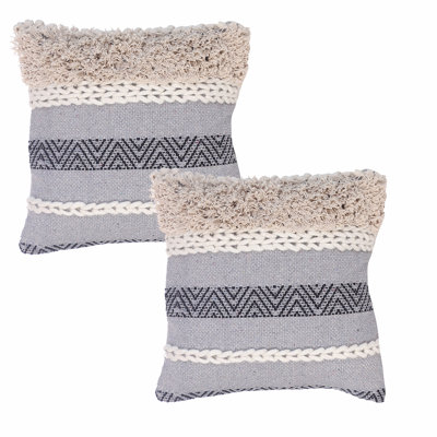 Striped Cotton Throw Pillow
