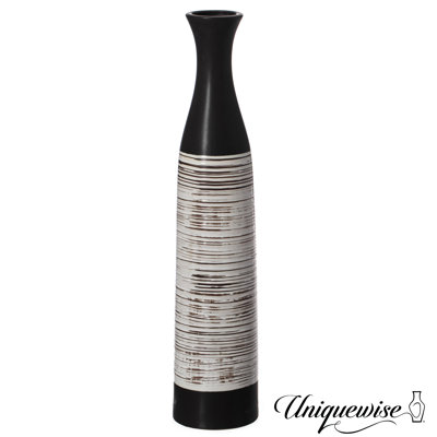 Porte-fleurs noir et blanc en céramique de haute qualité, imperméable et fabriqué à la main