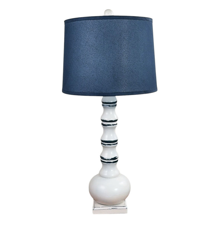 FARMHOUSE/NAVY BAMBOO TABLE LAMP
