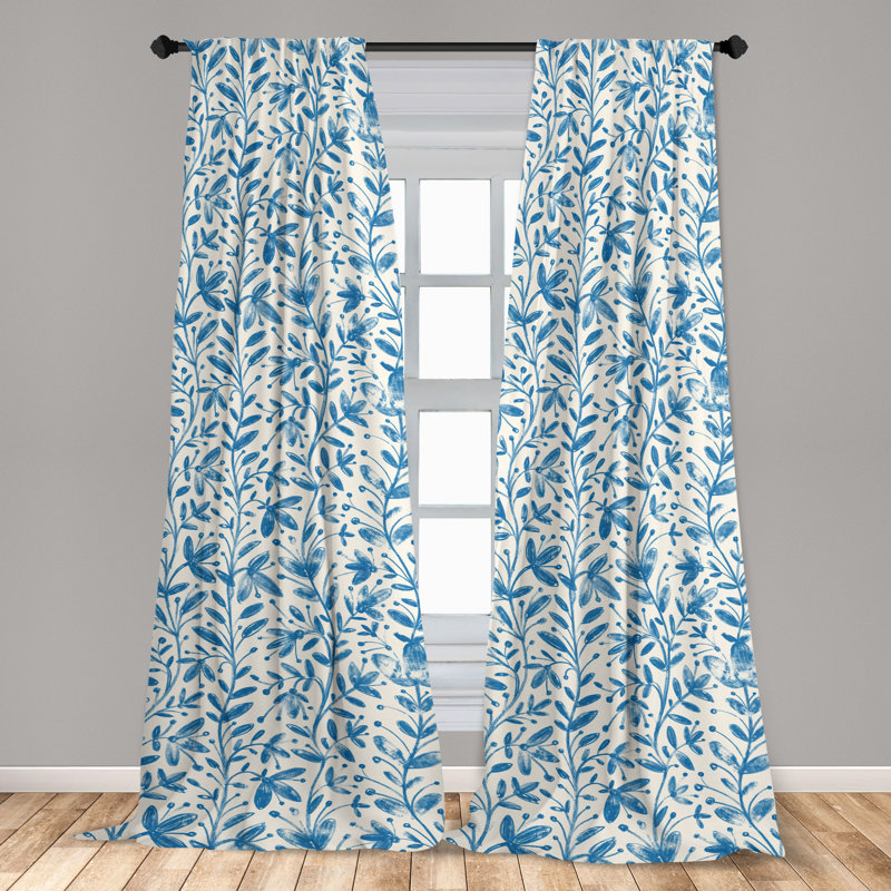 Sobieski Semi Sheer Curtain Pair, 56" W x 84" L