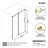 62-67" W X 72" H Frameless Single Sliding Shower Door with 3/8" (10mm) Clear Tempered Glass, Shatter-Resistant Film & Installation Hole Locator - Square Top Rail-123674538