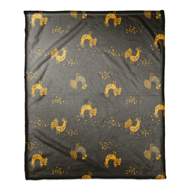  Jeté de coq, Noir / jaune
