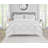 Scallop Ruffle White Garment Washed Soft Solid Quilt Set-1644262991