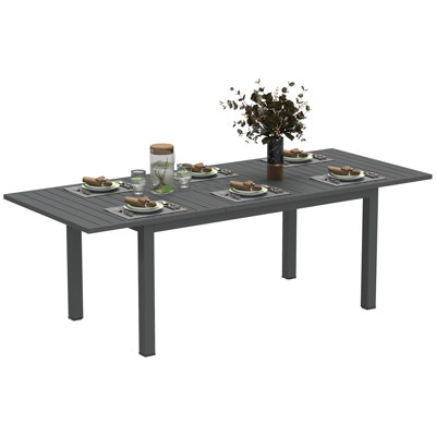 Rectangular Extendable Outdoor Dining Table , 220cm cm W 90cm cm D