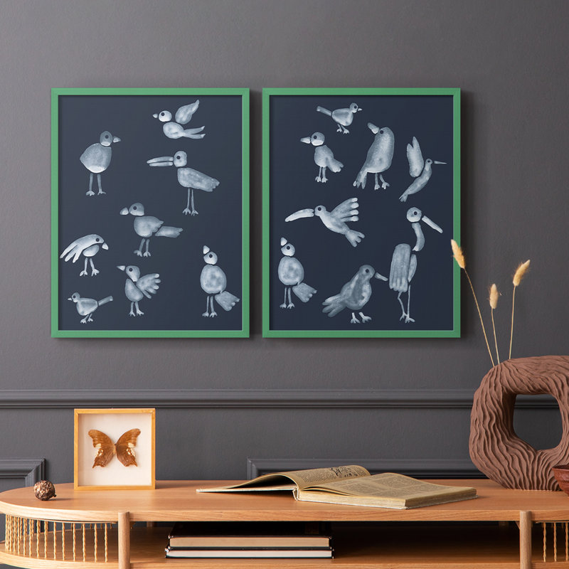 Impression encadrée Flock I-Premium - prêt à être accroché - aucun clou requis - aucun clou requis, Gris, H 11 po x l 18 po