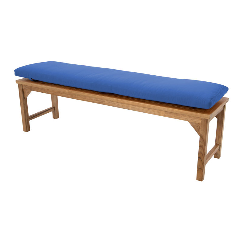 Banc de jardin en teck Velay, H 18 po x l 72 po x P 15,25 po, Saphire