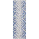 Geometric Blue/White Area Rug