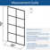Opal Mirage MCOCOD 36" W x 76" H Fixed Single Panel Shower Door with 3/8"(10mm) Clear Glass