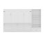 Grand lit escamotable avec rangement réglable, cadre de lit mural avec 4 compartiments, 1 grand tiroir, lit plateforme pliable-1925019226