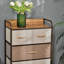 Commode à 5 tiroirs, tiroirs en tissu, rangement à 4 niveaux, armoire d'appoint